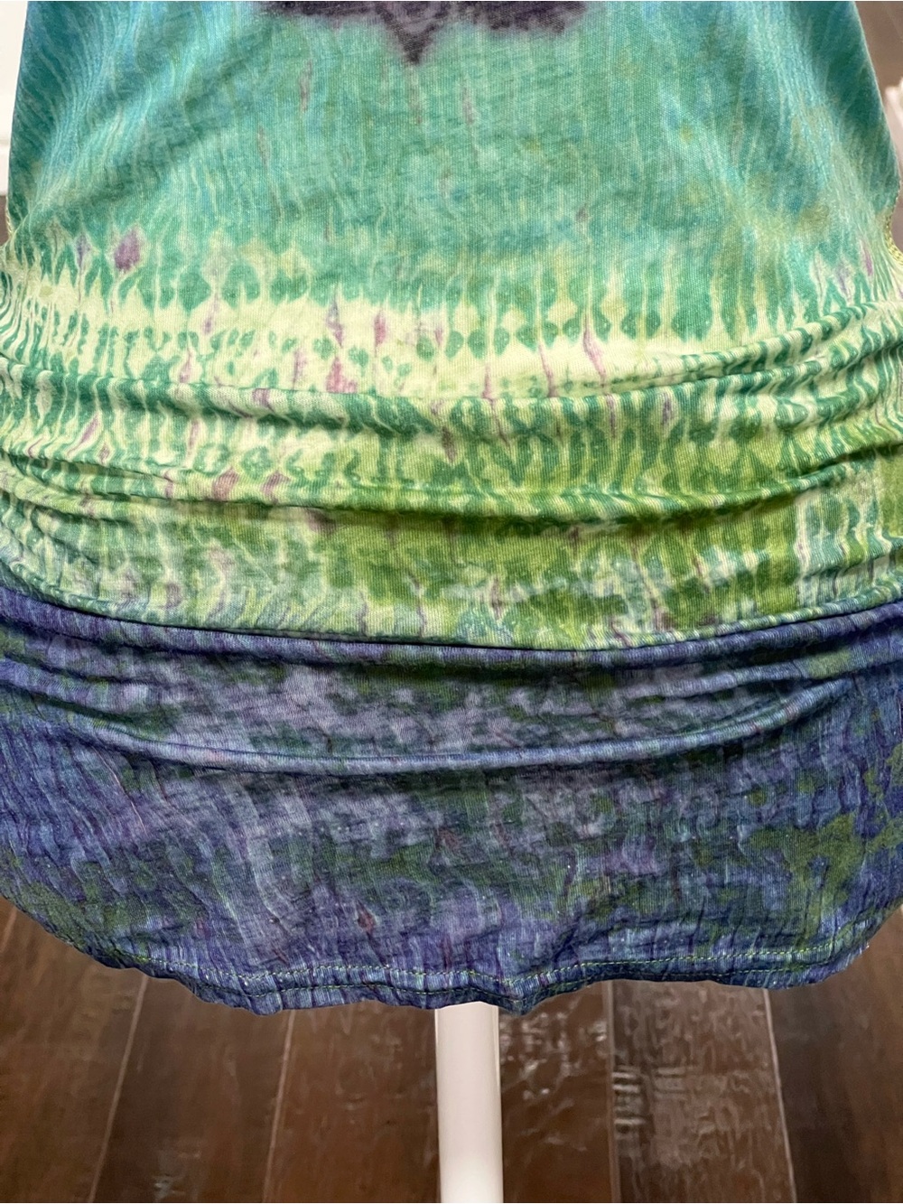 NWT Vintage Free People Women Ombré Purple Blue Green Short Sleeve Top Graphic M - Picture 9 of 11